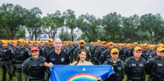 Raquel Lyra entrega 2.157 novos soldados da Polícia Militar às ruas do Grande Recife