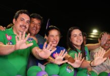 Surubim: Mendonça participa de caminhada com Raquel, Chaparral e Juliana de Chaparral